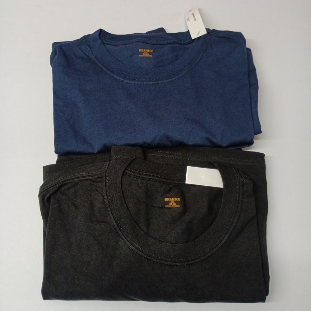 2 Brahma Work T-Shirt 4XL 58-60‎ Black And Blue Pocket Tee